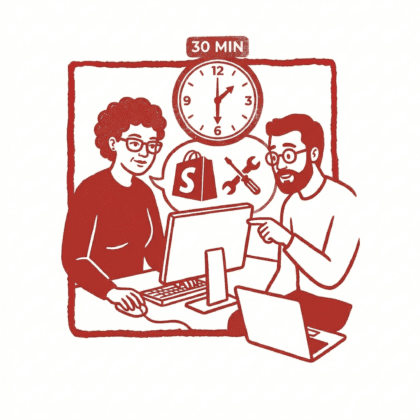 30 minutos de soporte en Shopify