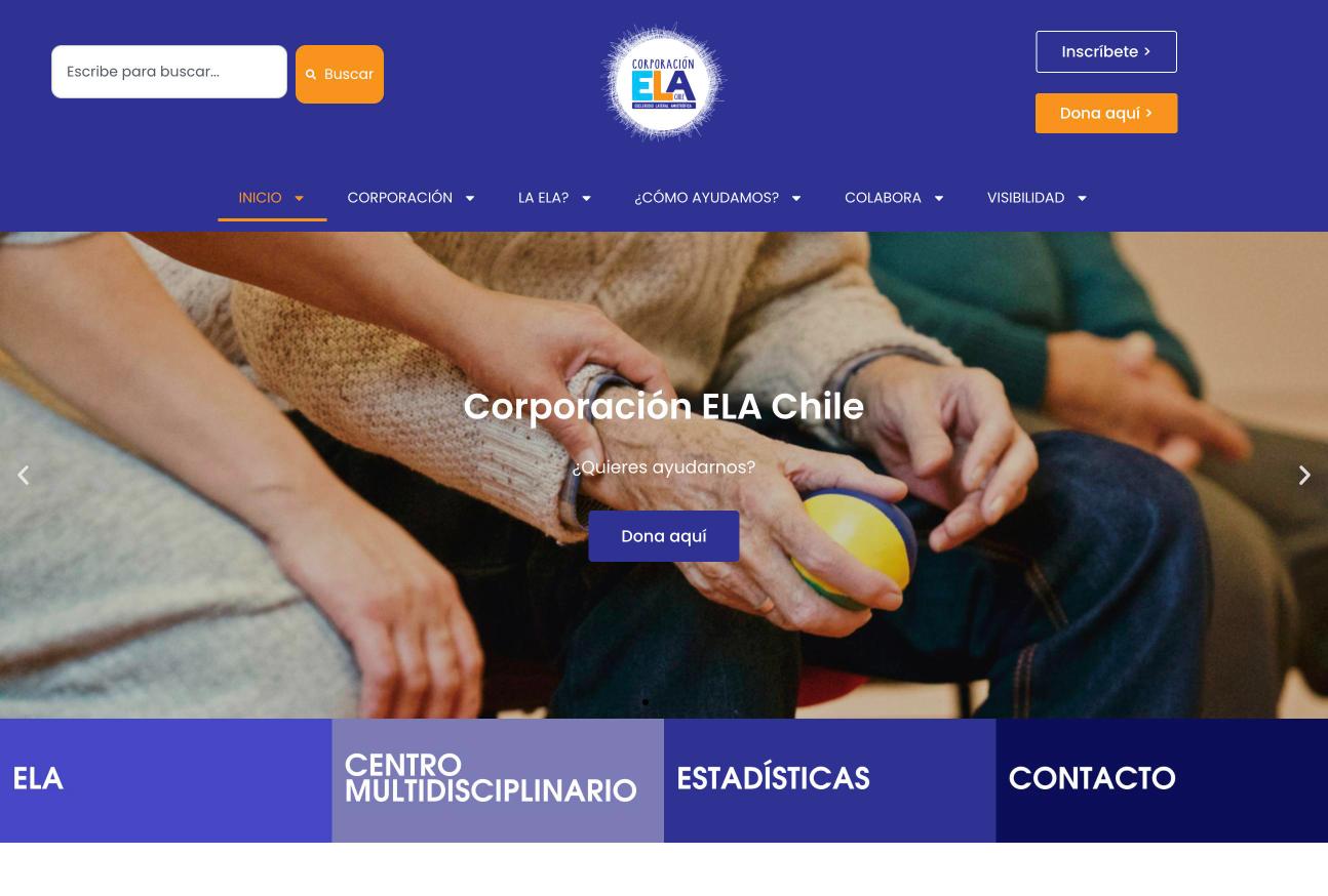 Sitio web Corporación ELA Chile, diseñado por La Ola Studio