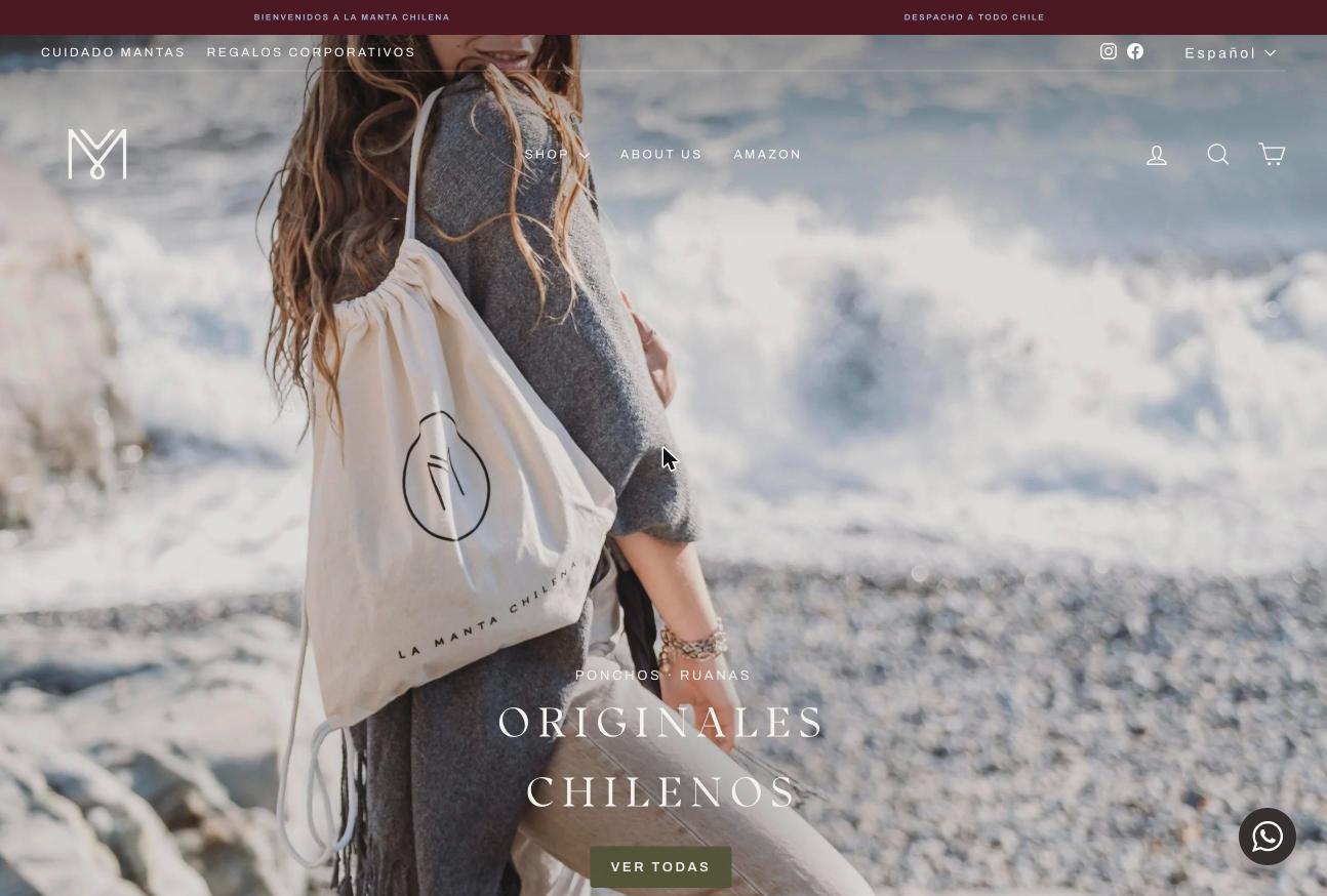 Sitio web La Manta Chilena, diseñado por La Ola Studio