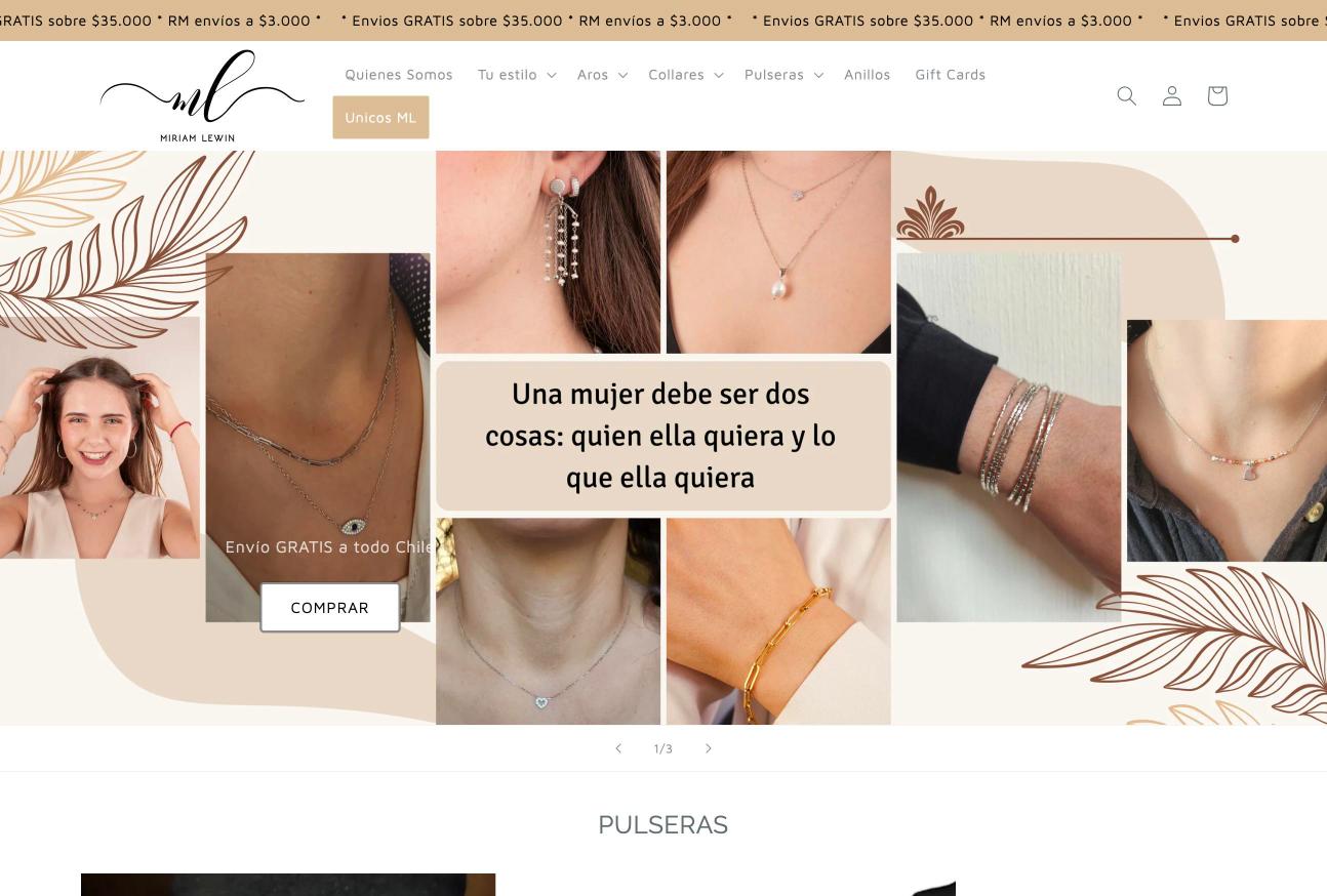 Sitio web Miriam Lewin, diseñado por La Ola Studio